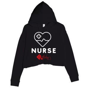 Nurse Funny Gift Crop Fleece Hoodie