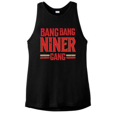 Niner Football Gang Ladies PosiCharge Tri-Blend Wicking Tank