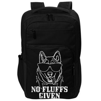 No Fluffs Given German Shepherd Akita Dog Mom Impact Tech Backpack