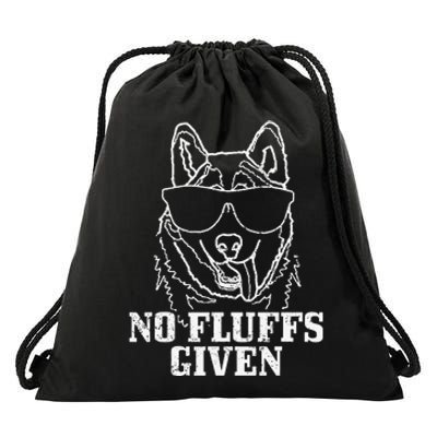 No Fluffs Given German Shepherd Akita Dog Mom Drawstring Bag