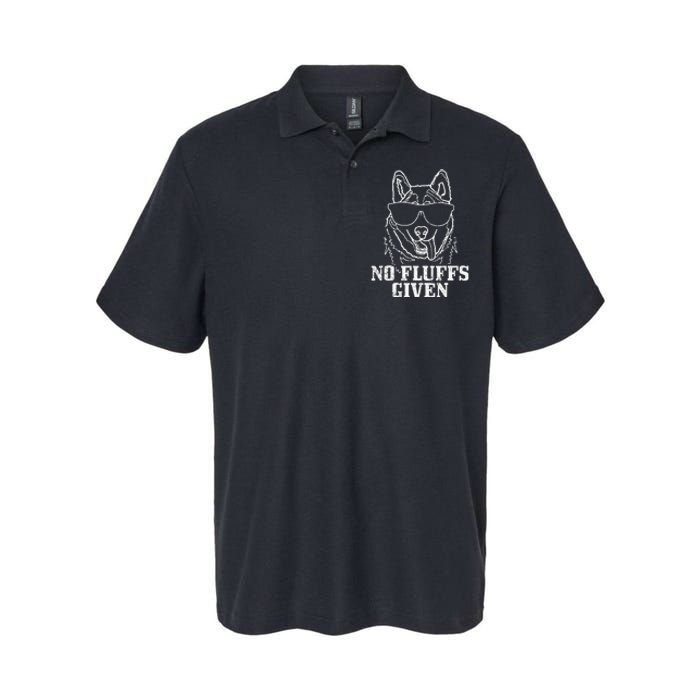 No Fluffs Given German Shepherd Akita Dog Mom Softstyle Adult Sport Polo