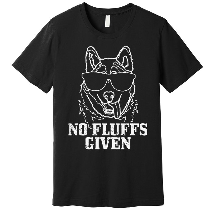 No Fluffs Given German Shepherd Akita Dog Mom Premium T-Shirt