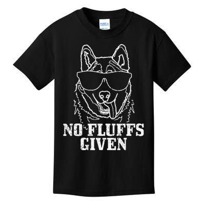 No Fluffs Given German Shepherd Akita Dog Mom Kids T-Shirt