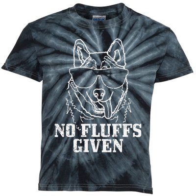 No Fluffs Given German Shepherd Akita Dog Mom Kids Tie-Dye T-Shirt