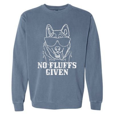 No Fluffs Given German Shepherd Akita Dog Mom Garment-Dyed Sweatshirt