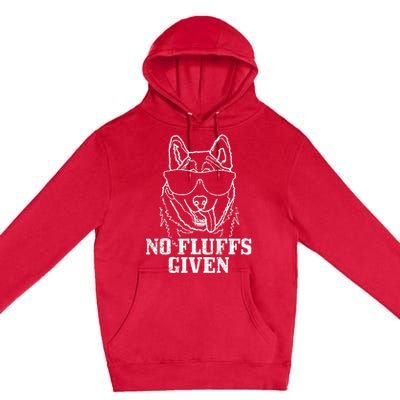 No Fluffs Given German Shepherd Akita Dog Mom Premium Pullover Hoodie