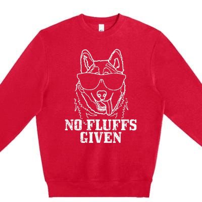 No Fluffs Given German Shepherd Akita Dog Mom Premium Crewneck Sweatshirt