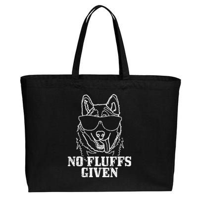 No Fluffs Given German Shepherd Akita Dog Mom Cotton Canvas Jumbo Tote