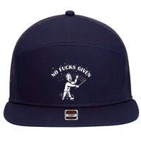 No Fucks Given 7 Panel Mesh Trucker Snapback Hat