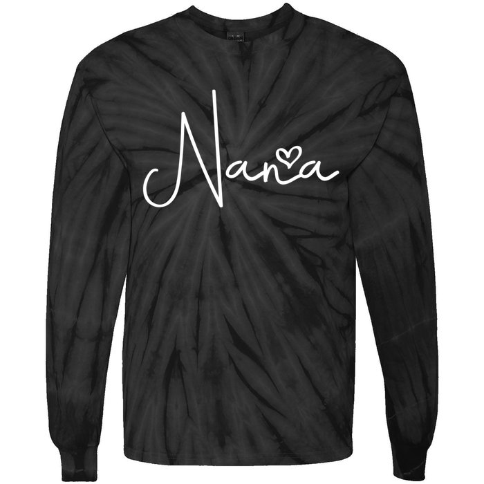 Nana For Grandma Women Christmas Mother's Day Birthday Gift Tie-Dye Long Sleeve Shirt