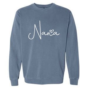 Nana For Grandma Women Christmas Mother's Day Birthday Gift Garment-Dyed Sweatshirt