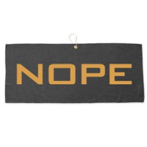 Nope | Funny Grumpy Sarcastic Sarcasm Bad Attitude Large Microfiber Waffle Golf Towel