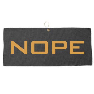 Nope | Funny Grumpy Sarcastic Sarcasm Bad Attitude Large Microfiber Waffle Golf Towel