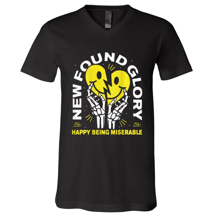 New Found Glory Happy Being Miserable V-Neck T-Shirt