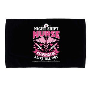 Nurse Funny Gift Night Shift Funny Nurse Nurse Night Shift Gift Microfiber Hand Towel