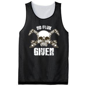 No Flux Given Skull Torch Craftsman Welding Welder Gift Mesh Reversible Basketball Jersey Tank