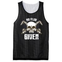 No Flux Given Skull Torch Craftsman Welding Welder Gift Mesh Reversible Basketball Jersey Tank