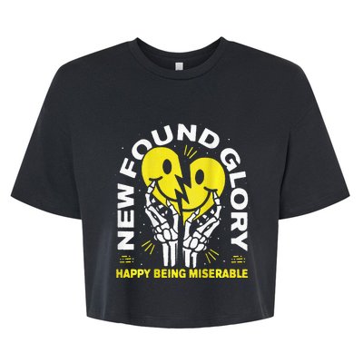 New Found Glory Happy Being Miserable Bella+Canvas Jersey Crop Tee