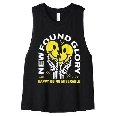 New Found Glory Happy Being Miserable Women's Racerback Cropped Tank