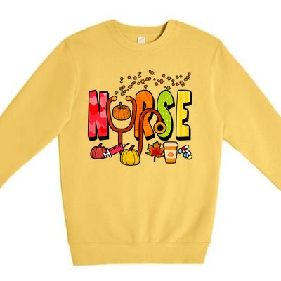 Nurse Fall Holiday Premium Crewneck Sweatshirt