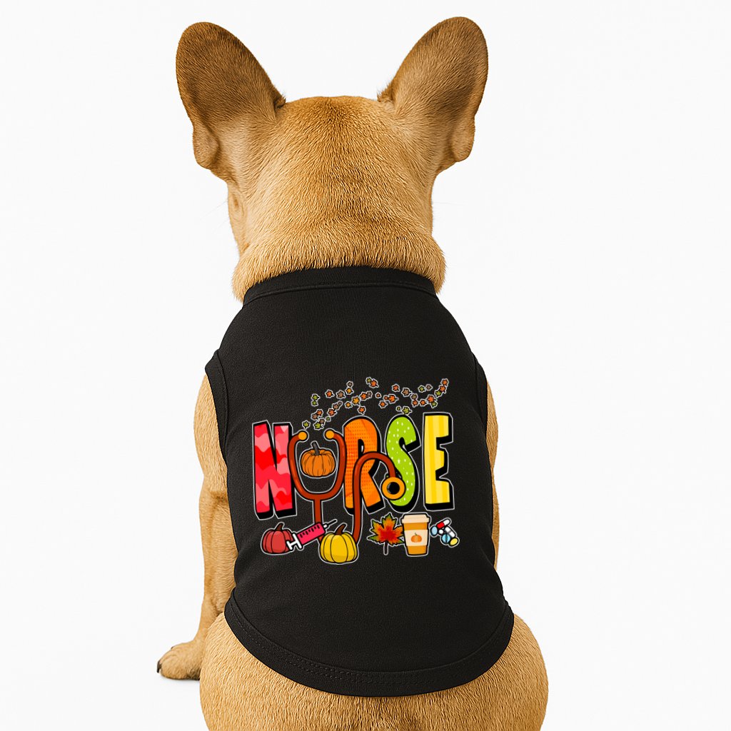 Nurse Fall Holiday Doggie Tank