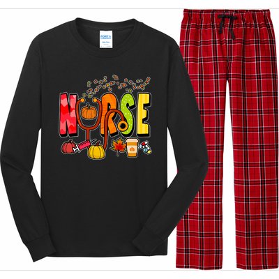 Nurse Fall Holiday Long Sleeve Pajama Set