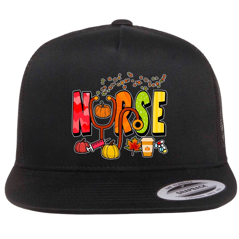 Nurse Fall Holiday Flat Bill Trucker Hat