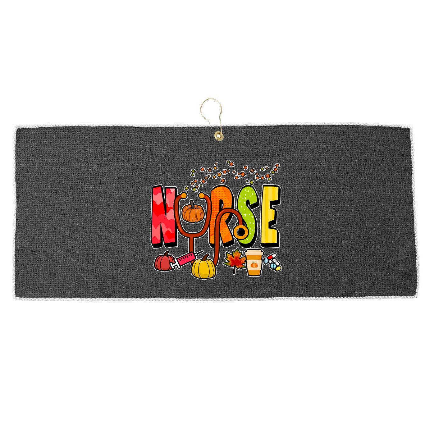 Nurse Fall Holiday Large Microfiber Waffle Golf Towel