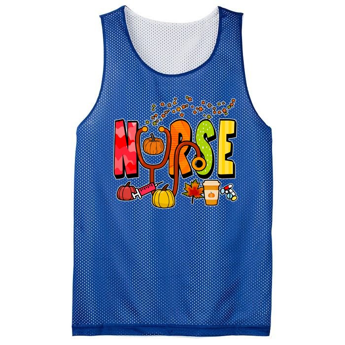 Nurse Fall Holiday Mesh Reversible Basketball Jersey Tank