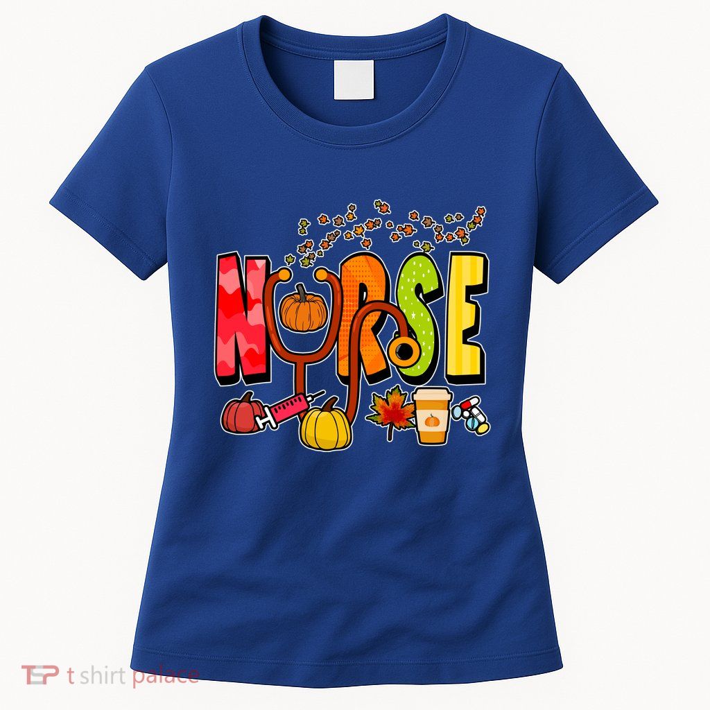 Nurse Fall Holiday Womens T-Shirt