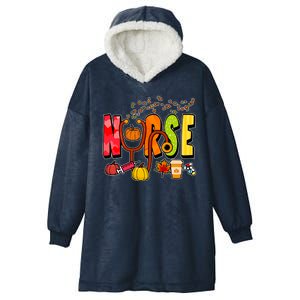 Nurse Fall Holiday Hooded Wearable Blanket