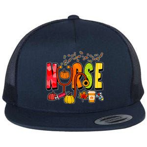 Nurse Fall Holiday Flat Bill Trucker Hat