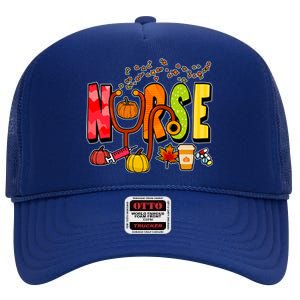 Nurse Fall Holiday High Crown Mesh Back Trucker Hat