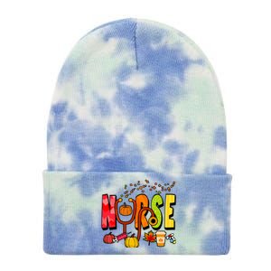 Nurse Fall Holiday Tie Dye 12in Knit Beanie