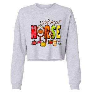 Nurse Fall Holiday Cropped Pullover Crew