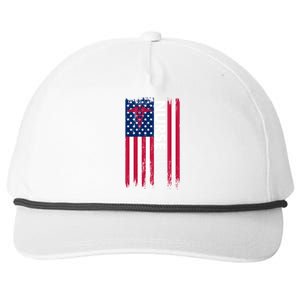 Nurse Flag Heartbeat Line Usa American Heroes Nurses Funny Gift Snapback Five-Panel Rope Hat