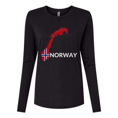 Norway Flag Hiking Holiday Norway Norwegian Flag Womens Cotton Relaxed Long Sleeve T-Shirt