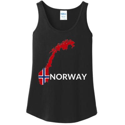 Norway Flag Hiking Holiday Norway Norwegian Flag Ladies Essential Tank