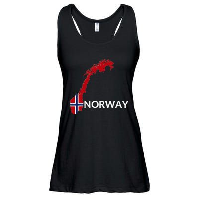 Norway Flag Hiking Holiday Norway Norwegian Flag Ladies Essential Flowy Tank