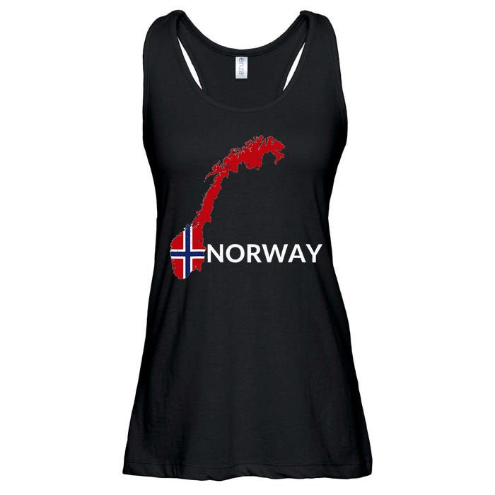 Norway Flag Hiking Holiday Norway Norwegian Flag Ladies Essential Flowy Tank