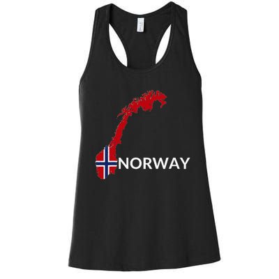 Norway Flag Hiking Holiday Norway Norwegian Flag Women's Racerback Tank