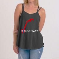 Norway Flag Hiking Holiday Norway Norwegian Flag Women's Strappy Tank