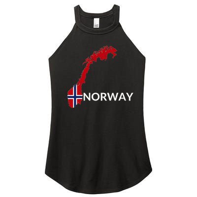 Norway Flag Hiking Holiday Norway Norwegian Flag Women's Perfect Tri Rocker Tank