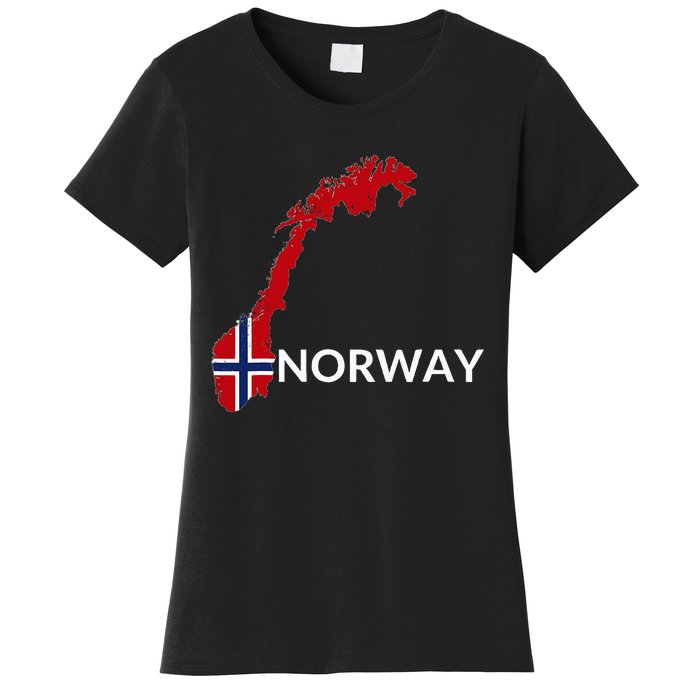 Norway Flag Hiking Holiday Norway Norwegian Flag Women's T-Shirt