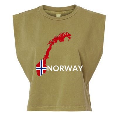 Norway Flag Hiking Holiday Norway Norwegian Flag Garment-Dyed Women's Muscle Tee