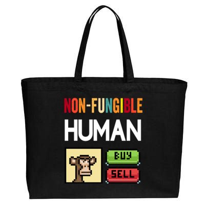 Non Fungible Hu Nft Crypto Token Digital Art Collectibles Funny Gift Cotton Canvas Jumbo Tote