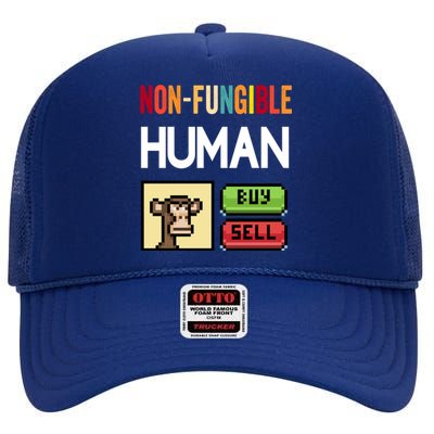 Non Fungible Hu Nft Crypto Token Digital Art Collectibles Funny Gift High Crown Mesh Back Trucker Hat