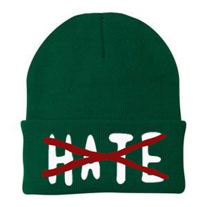 No For Hate Motivation Inspiration Quote Knit Cap Winter Beanie