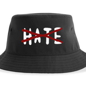 No For Hate Motivation Inspiration Quote Sustainable Bucket Hat