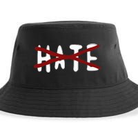 No For Hate Motivation Inspiration Quote Sustainable Bucket Hat